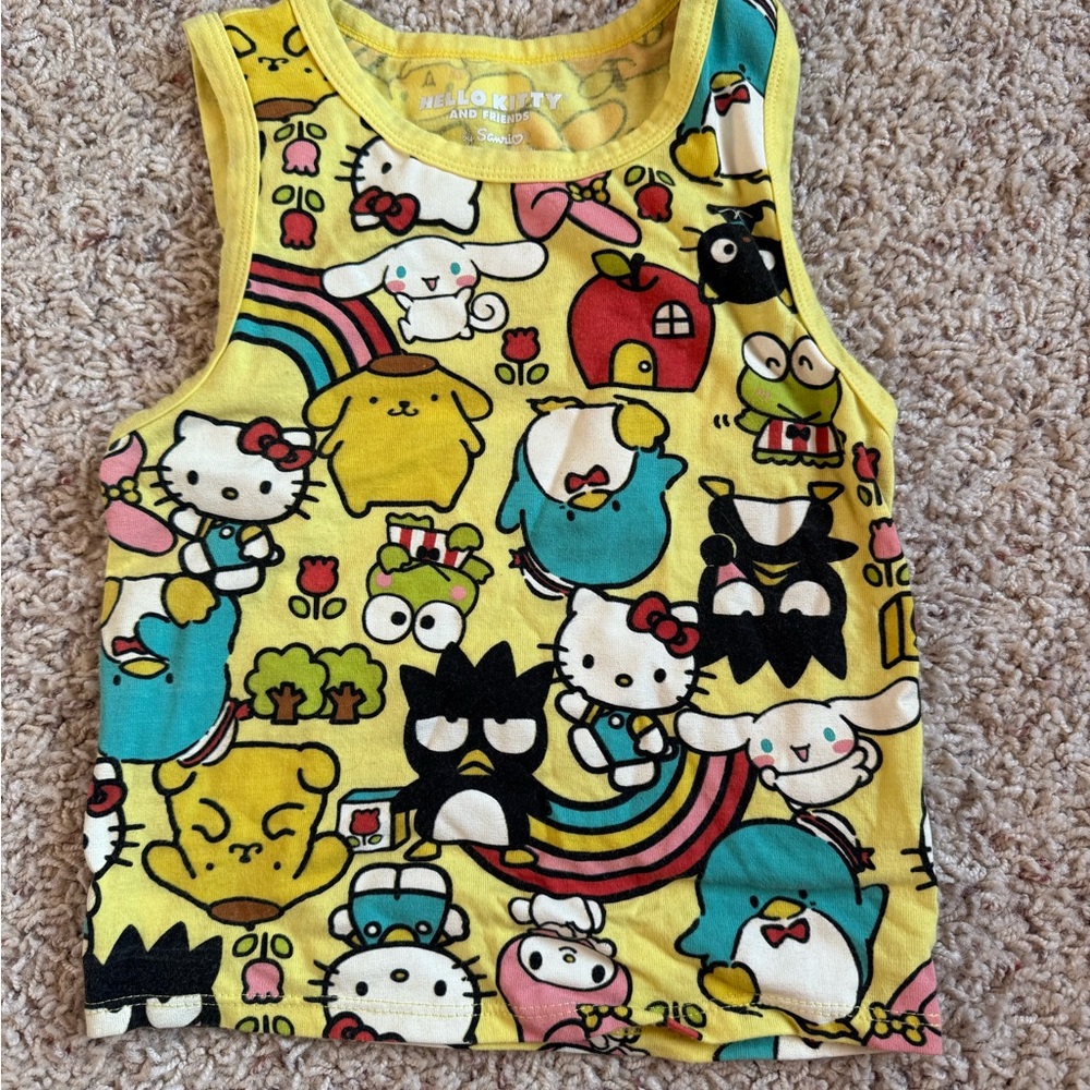 Hello Kitty and Friends Yellow Target Tank Top